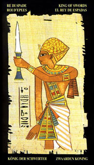 埃及人塔罗 - egyptian tarot - 宝剑国王 - king of swords