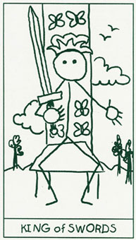  - Stick Figure Tarot -  - King Of Swords