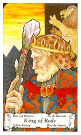 罗伯特塔罗牌 - hanson roberts tarot - 权杖国王 - king of wands