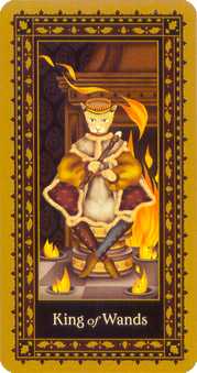 è - Medieval Cat Tarot - Ȩȹ - King Of Wands