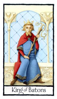 Ӣʼ - Old English Tarot - Ȩȹ - King Of Wands