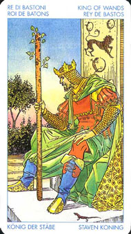 ʥ׳ΰ - Universal Waite Tarot - Ȩȹ - King Of Wands