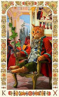 ˲è - Baroque Bohemian Cats Tarot - Ȩȹ - King Of Wands