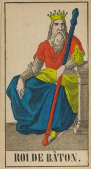 1JJʿ1870 - 1JJ Swiss Tarot 1870 - Ȩȹ - King Of Wands