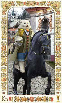 ˲è - Baroque Bohemian Cats Tarot - ʥʿ - Knight Of Cups