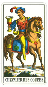 1JJʿ1974 - 1JJ Swiss Tarot 1974 - ʥʿ - Knight Of Cups