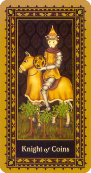 è - Medieval Cat Tarot - Ǯʿ - Knight Of Pentacles