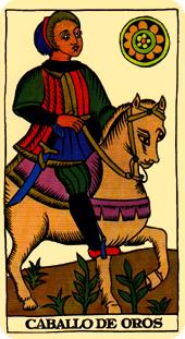  - Marseilles Tarot - Ǯʿ - Knight Of Pentacles