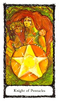 ʥõ - Sacred Rose Tarot - Ǯʿ - Knight Of Pentacles