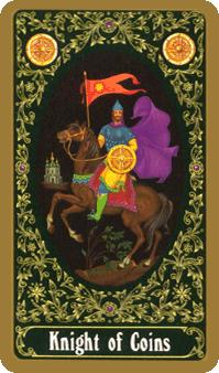  - Russian Tarot - Ǯʿ - Knight Of Pentacles