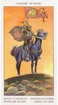 ո - Tarot of The Renaissance - Ǯʿ - Knight Of Pentacles