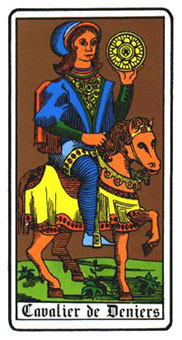 ˹ - Oswald Wirth Tarot - Ǯʿ - Knight Of Pentacles