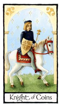 Ӣʼ - Old English Tarot - Ǯʿ - Knight Of Pentacles