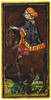 ˹ - Visconti Sforza Tarot - Ǯʿ - Knight Of Pentacles