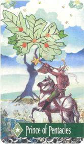 ÷ - Zerner Farber Tarot - Ǯʿ - Knight Of Pentacles