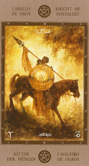 Թ - The Labyrinth Tarots - Ǯʿ - Knight Of Pentacles