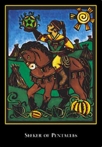 羫 - The World Spirit Tarot - Ǯʿ - Knight Of Pentacles