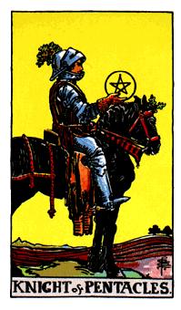 ¡ΰ - Rider Waite Tarot - Ǯʿ - Knight Of Pentacles