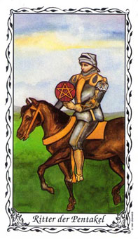 ޵ - Das Hudes Tarot - Ǯʿ - Knight Of Pentacles