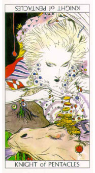 ҰϲТ - Yositaka Amano Tarot - Ǯʿ - Knight Of Pentacles