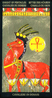  - Nefertaris Tarot - Ǯʿ - Knight Of Pentacles