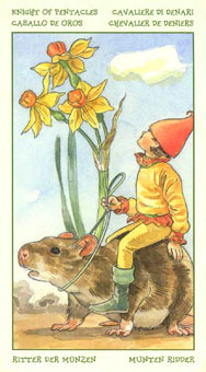 ֮ - The Spirit Of Flowers Tarot - Ǯʿ - Knight Of Pentacles