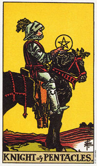 ԭʼΰ - Original Rider-Waite Tarot - Ǯʿ - Knight Of Pentacles