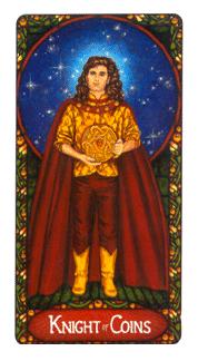  - Art Nouveau Tarot - Ǯʿ - Knight Of Pentacles