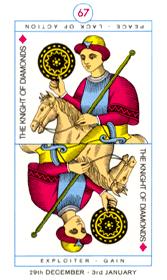  - Cagliostro Tarot - Ǯʿ - Knight Of Pentacles