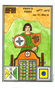 ħʽ - Tarot Of Ceremonial Magic - Ǯʿ - Knight Of Pentacles