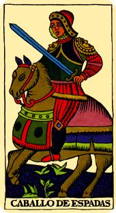  - Marseilles Tarot - ʿ - Knight Of Swords