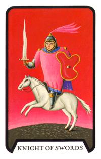 Ů - Tarot of the Witches - ʿ - Knight Of Swords