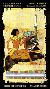  - Egyptian Tarot - ʿ - Knight Of Swords