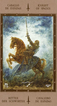 Թ - The Labyrinth Tarots - ʿ - Knight Of Swords