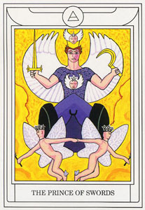 ƽ - Golden Dawn Magical Tarot - ʿ - Knight Of Swords