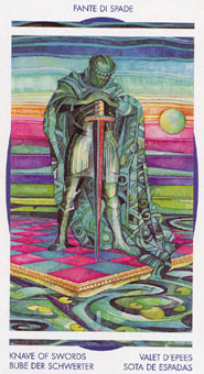 ˮ - Crystal Tarot - ʿ - Knight Of Swords