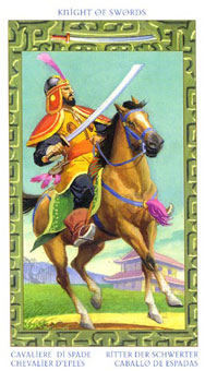 ֮ - Tarot of the Journey to the Orient - ʿ - Knight Of Swords