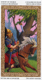 ³ - Tarot of Druids - ʿ - Knight Of Swords