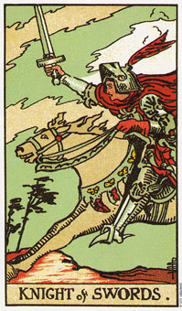 ԭʼΰ - Original Rider-Waite Tarot - ʿ - Knight Of Swords