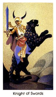 è - Cat People Tarot - ʿ - Knight Of Swords