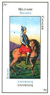  - Etteilla Tarot - ʿ - Knight Of Swords