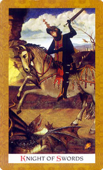 ƽʱ - Golden Tarot - ʿ - Knight Of Swords