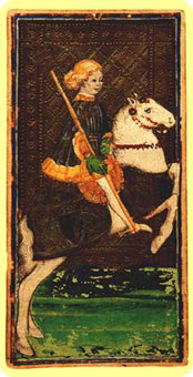 ˹ - Visconti Sforza Tarot - Ȩʿ - Knight Of Wands
