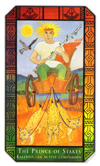 ʷʫ - Kalevala Tarot - Ȩʿ - Knight Of Wands