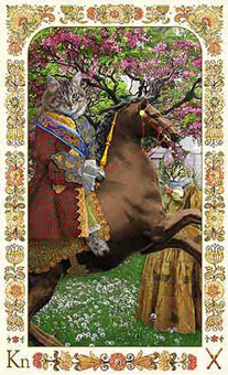 ˲è - Baroque Bohemian Cats Tarot - Ȩʿ - Knight Of Wands