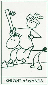  - Stick Figure Tarot - Ȩʿ - Knight Of Wands