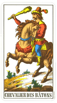 1JJʿ1974 - 1JJ Swiss Tarot 1974 - Ȩʿ - Knight Of Wands