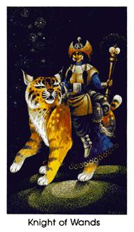 è - Cat People Tarot - Ȩʿ - Knight Of Wands