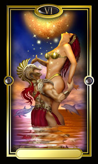 Ѥ - Gilded Tarot -  - The Lovers