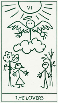  - Stick Figure Tarot -  - The Lovers